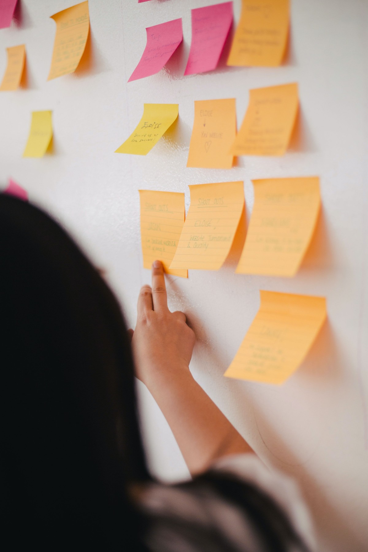 Plan your writing with sticky-notes